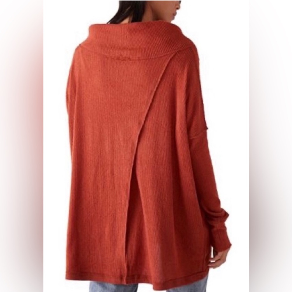 Free People Juicy Long Sleeve Tunic Sweater with Cowl Neck - Picture 3 of 10